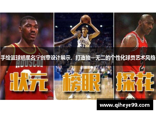 手绘篮球明星名字创意设计展示，打造独一无二的个性化球员艺术风格